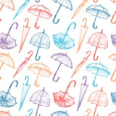 pattern of umbrellas
