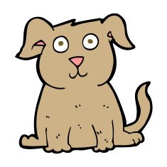 cartoon happy dog N137