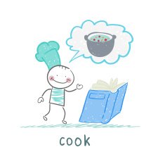 cook reads soup recipe N2