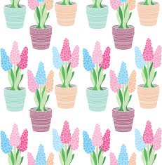 Hyacinths seamless pattern N4
