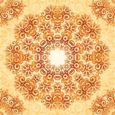 Ornate vintage seamless pattern in mehndi style N13