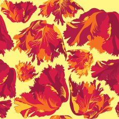 Abstract floral seamless wallpaper with decorative flowers N2