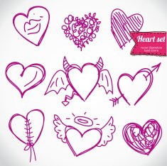 doodle icon set isolated N5