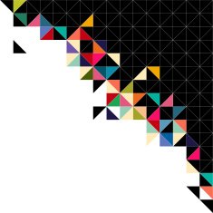 Abstract mosaic background made of colorful arrows N15