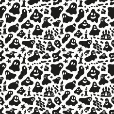 ghosts - seamless background N2