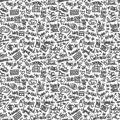 rap music hip hop graffiti - seamless background