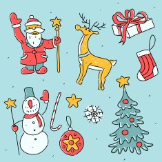 Christmas symbols set