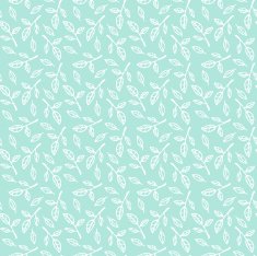 Blue seamless spring pattern with leaves