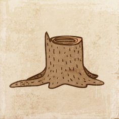 Tree Trunk on Grunge Background N2