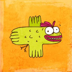 Bird on Grunge Background