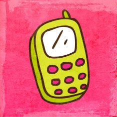Cellular Phone on Grunge Background N2