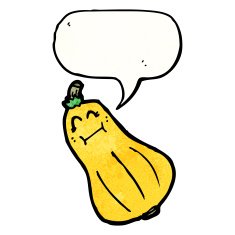 Butternut Squash Cartoon Character N4