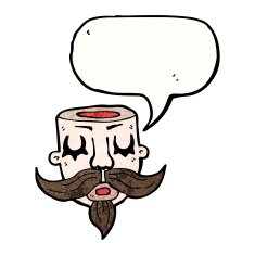 cartoon open minded head N3