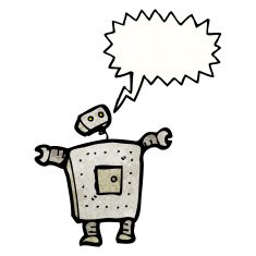 shouting robot cartoon N8