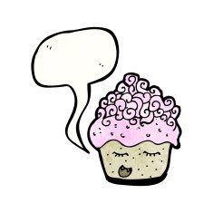 cartoon cupcake N241