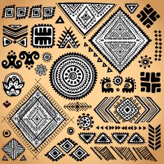 Tribal vintage ethnic pattern set N4