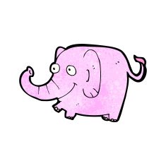 cartoon pink elephant N51
