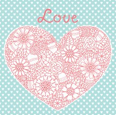 Floral heart N16