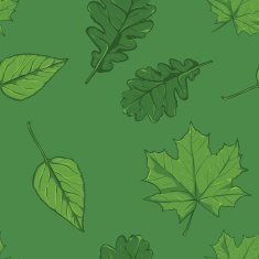seamless pattern of green leaves N4