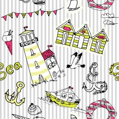 Sea seamless pattern N12