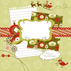 Cute Christmas scrapbook elements N2