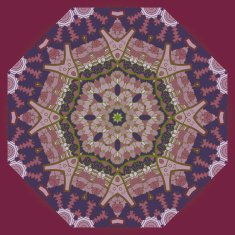 Oriental mandala motif in brown