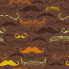 Gentlemen's Club Mustache seamless pattern N4