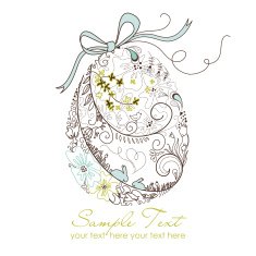 Easter egg with floral elements N13
