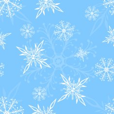 vector seamless pattern of snowflakes N5