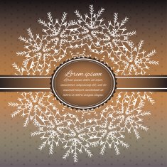 Christmas snowflake on blur background Card template N4