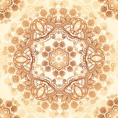 Ornate vintage vector pattern in mehndi style N7