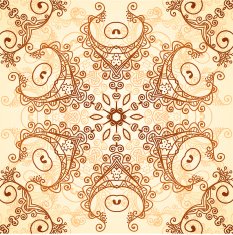 Ornate vintage vector pattern in mehndi style N8