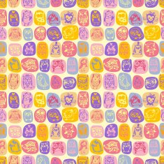 Owl seamless background Hand drawn vector illustration N10