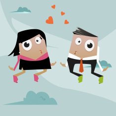 cartoon couple in love N6