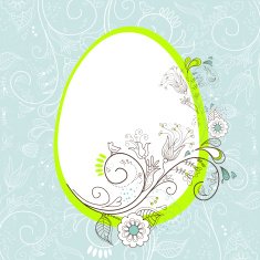 Easter egg with floral elements N14