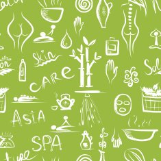 Massage and spa concept seamless pattern for your design N5