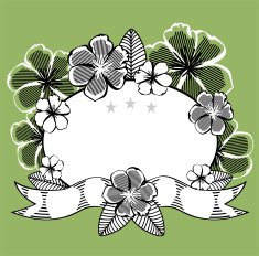 Vintage Abstract Floral Frame