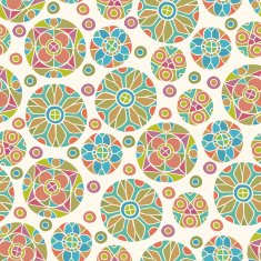 Decorative abstract seamless circle pattern