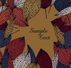 Autumn flourish banner with leafs