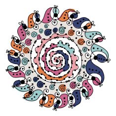 Colorful circle ornament for your design