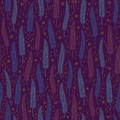Blue bright seamless leaf pattern
