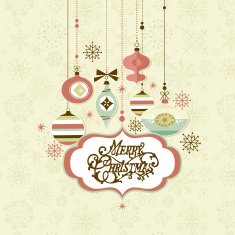 Retro Christmas Ornaments N20