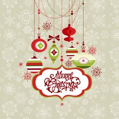 Retro Christmas Ornaments N22