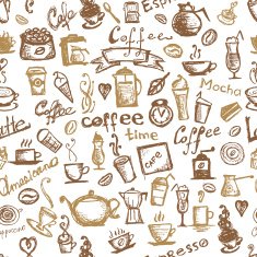 Coffee time seamless background for your design N4