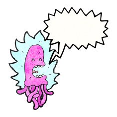 Pink Jellyfish Cartoon N15