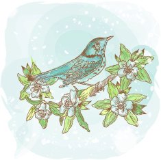 Bird on a branch N3