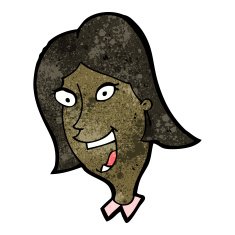 cartoon happy woman N398