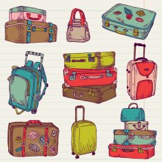 Doodle Luggage Set
