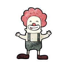 cartoon retro circus clown N4