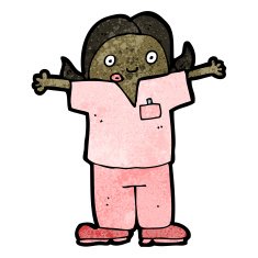 cartoon nurse shrugging N2